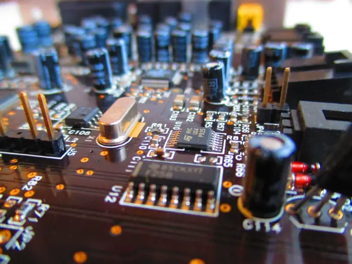 Photo non contractuelle Une photo d'un circuit électronique
