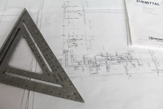 Photo non contractuelle Une photo d'un plan de construction